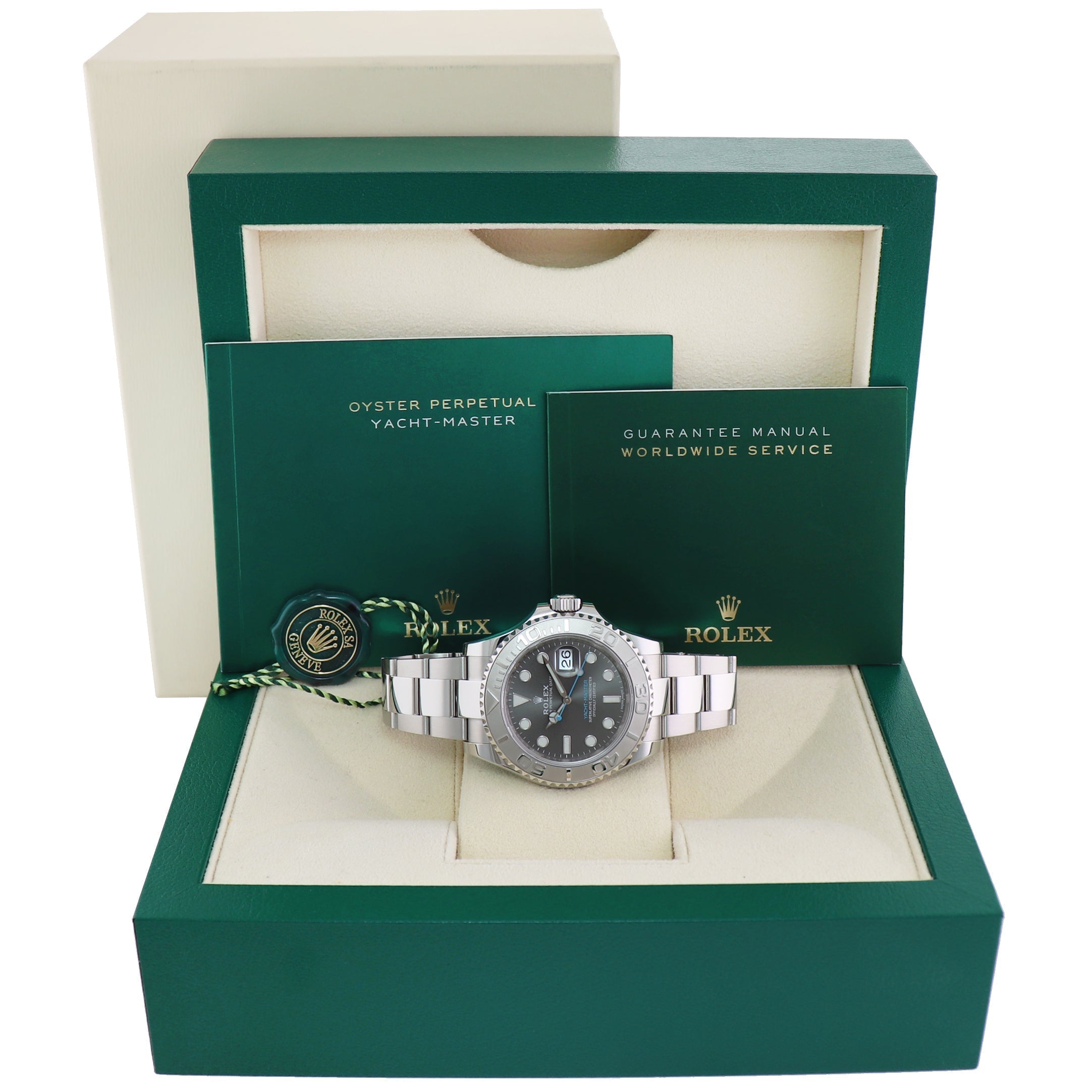 2018 MINT Rolex Yacht-Master 116622 Rhodium Steel Platinum 40mm Watch Box