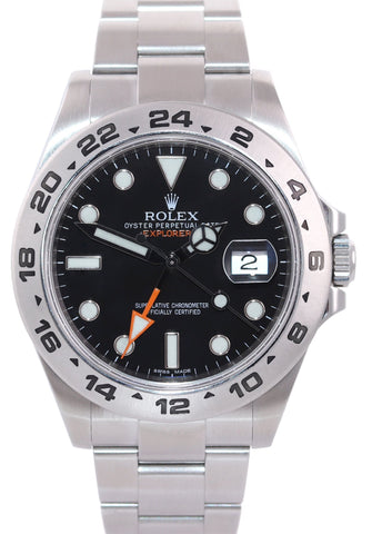 2019 MINT Rolex Explorer II 42mm 216570 Black Dial Steel Oyster Watch Box
