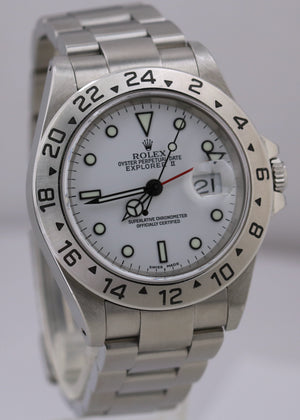 UNPOLISHED Rolex Explorer II White Stainless Steel Oyster 40mm 16570 Watch