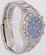 MINT PAPERS Rolex Daytona Cosmograph Blue SODALITE White Gold Watch 116509 BOX