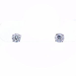 Modern 14k White Gold 2.21ctw G-H SI2 Diamond Stud Earrings