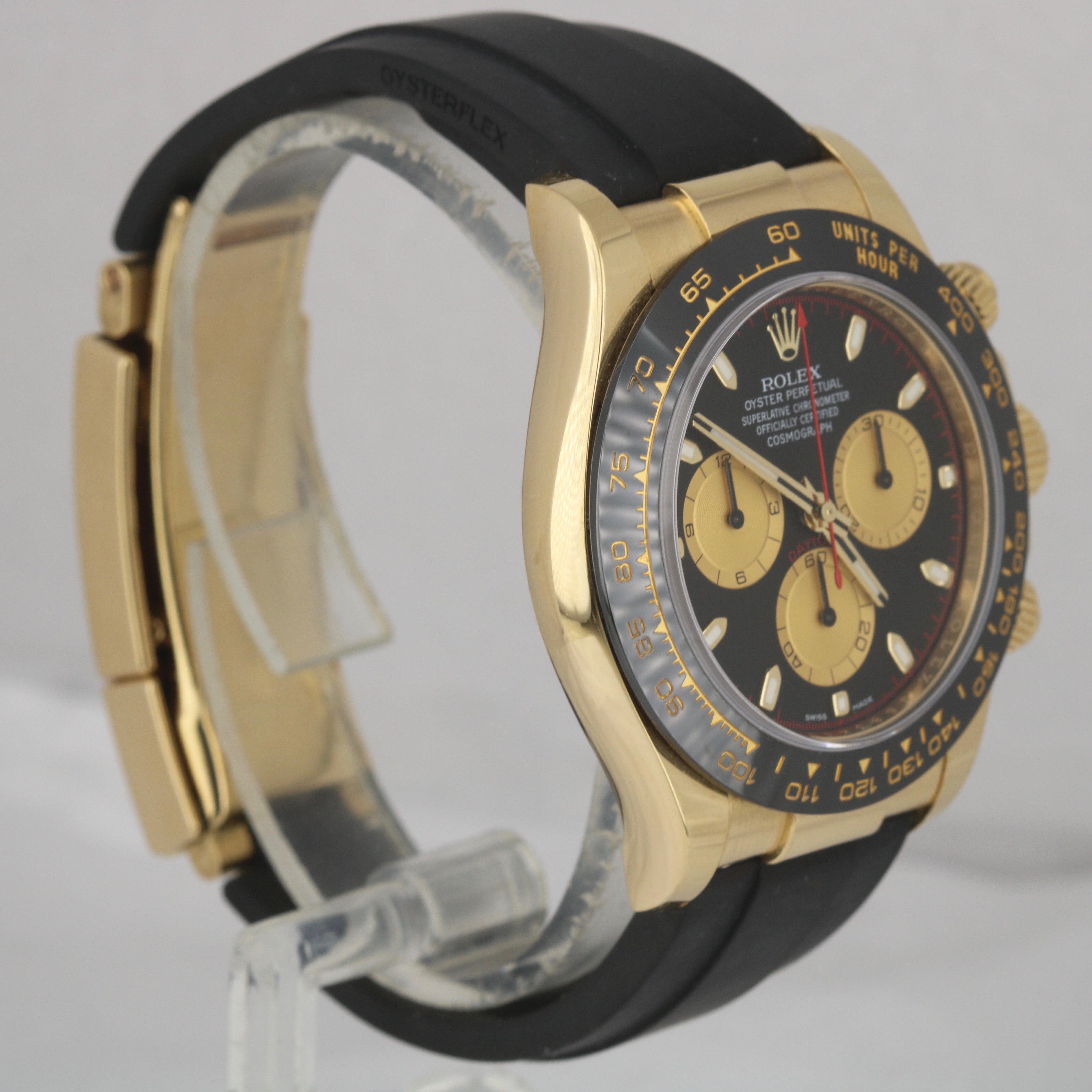 NEW 2023 PAPERS Rolex Daytona 18K Gold Paul Newman Oysterflex 116518 Watch BOX