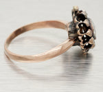 Antique Victorian 0.85ctw Pear Cut Diamond Engagement Ring - 14k Rose Gold