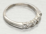 Vintage 0.50ctw Five Diamond Wedding Band Ring - 14k White Gold | Size 7