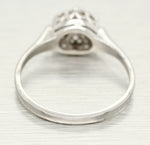 Antique Art Deco 0.30ctw Cluster Hexagon Style Diamond Ring - 14k White Gold