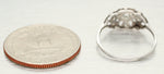 Antique Art Deco Filigree 0.21ctw Diamond Ring - 14k White Gold Band - Size 7.25