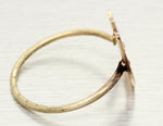 Antique Art Deco Horseshoe Ring - 14k Yellow Gold Setting - Size 6