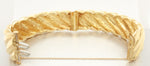 Vintage Cartier Wide Wave Bangle Bracelet 18k Yellow Gold - 7.25" - Box & Bag