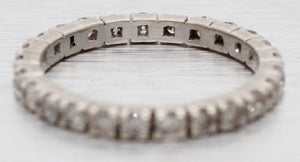 Vintage 0.75ctw Diamond Eternity Band Ring - 14k White Gold | Size 5.5
