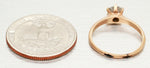 Antique Art Deco OMC 0.65ct Solitaire Diamond Engagement Ring - 14k Rose Gold