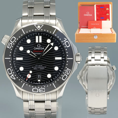 PAPERS MINT Omega Seamaster Diver 300M 210.30.42.40.01.001 Black Steel 42mm Watch