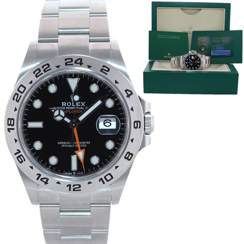 2023 NEW PAPERS Rolex Explorer II 42mm 226570 Black SteeL 42mm Date Watch Box