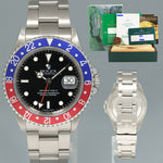 2002 PAPERS & 2017 RSC card Rolex GMT-Master 2 Pepsi Blue Red Steel 16710 Watch