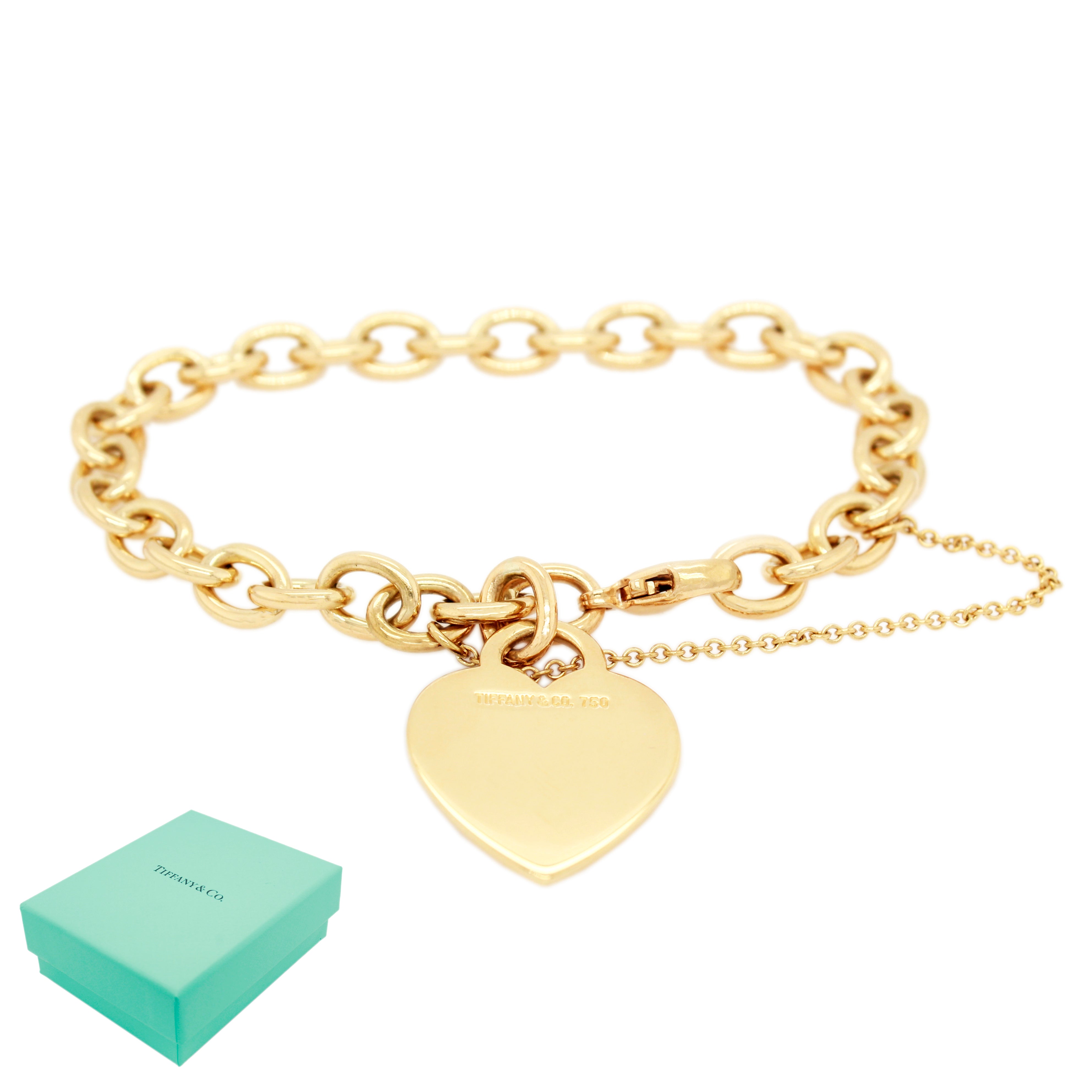 Tiffany  Co 18K White Gold  Diamond Heart Tag Bracelet  modaselle
