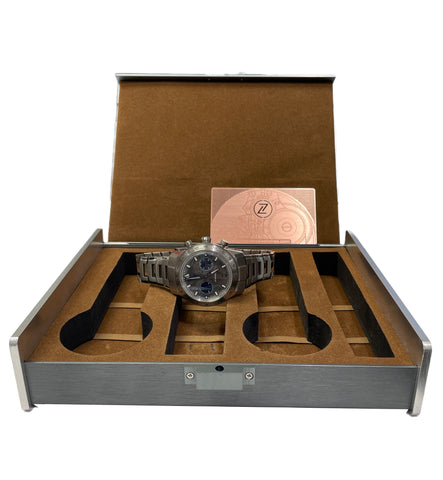2022 PAPERS Zelos Starfighter Chronograph METEORITE Blue Steel Limited 41mm BOX