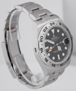 NEW NOS STICKERED 2015 Rolex Explorer II 42mm Black GMT Date Steel Watch 216570