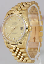 Rolex DateJust 36mm President 18K Solid Yellow Gold Diamond Jubilee Watch 16238