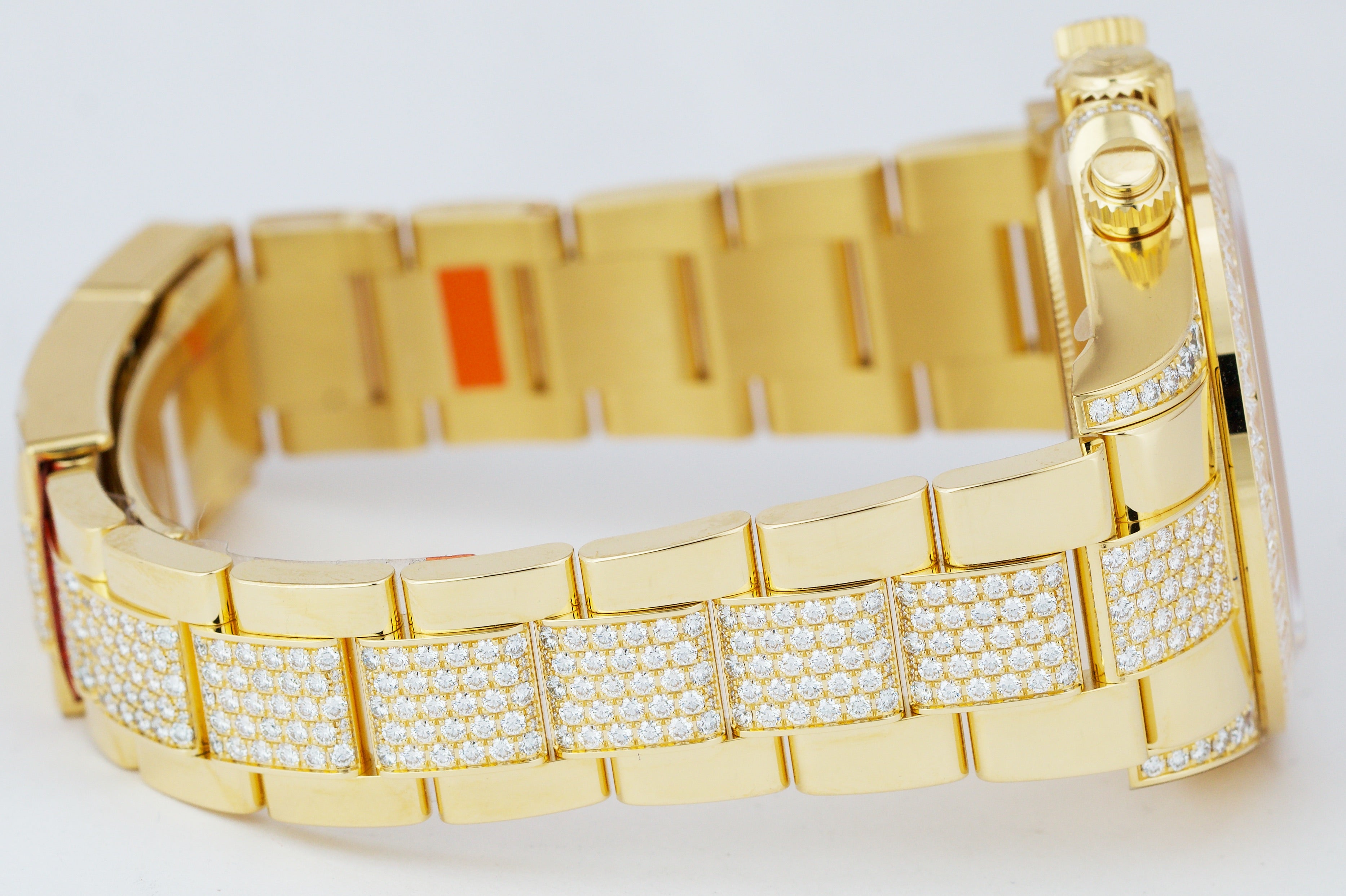 Rolex Daytona Yellow Gold FACTORY DIAMOND 'Eye Of The Tiger' Watch 116598 TBR