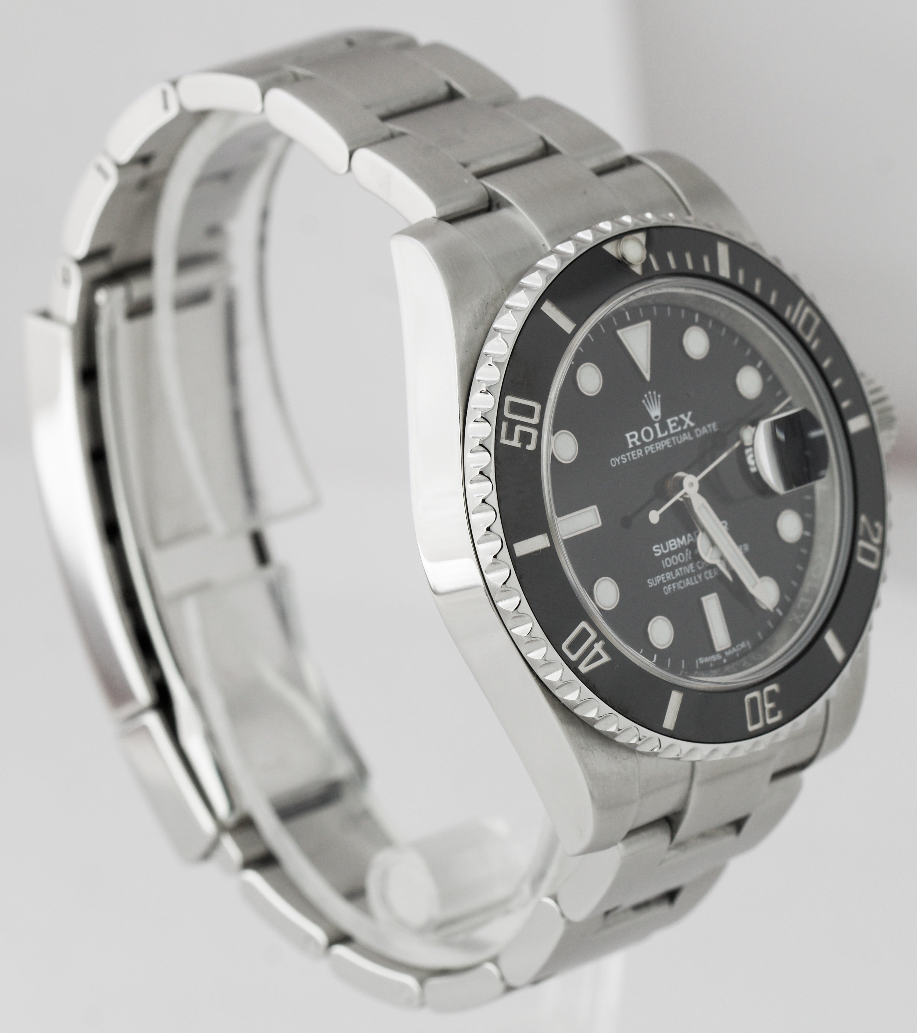 MINT 2018 Rolex Submariner Date 40mm Stainless Black Ceramic Watch 116610 LN B+P