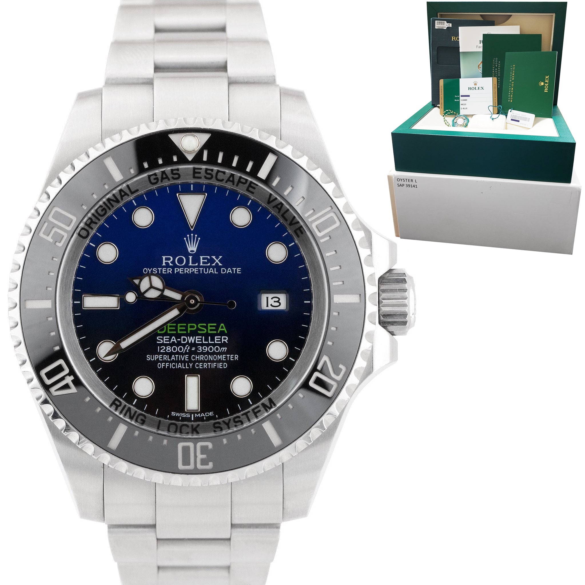 MINT Rolex Sea-Dweller Deepsea 'James Cameron' Blue Black 116660 44mm Dive Watch