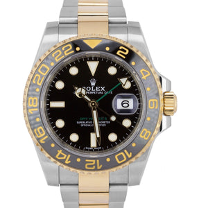Rolex GMT-Master II Ceramic Black Two-Tone Stainless Date 40mm Watch 116713