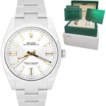 BRAND NEW APRIL 2022 Rolex Oyster Perpetual 41mm SILVER GOLD Oyster Watch 124300