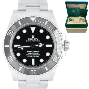 UNWORN OCT. 2021 Rolex Submariner 41mm No-Date Black Ceramic Watch 124060 LN