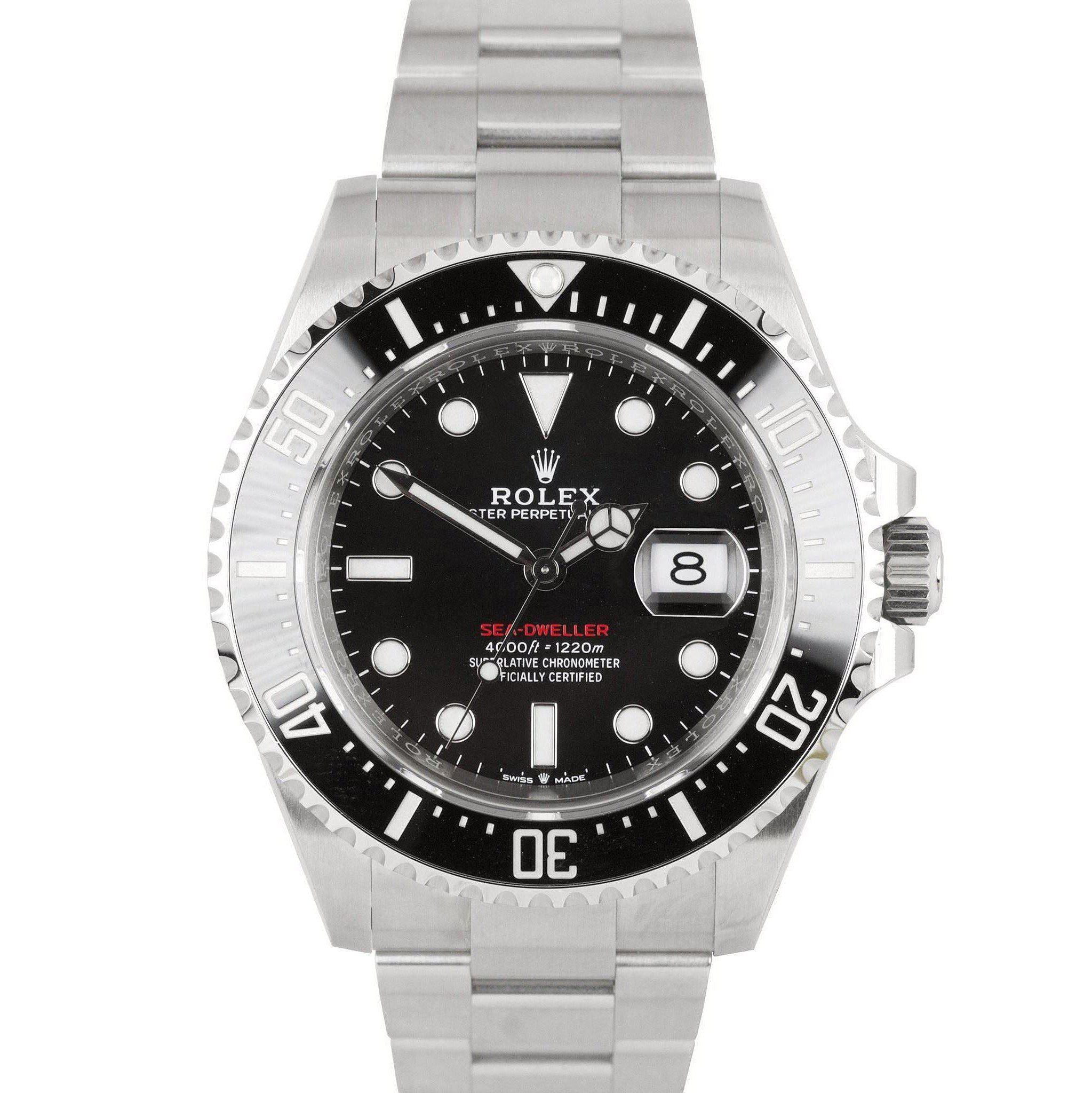 2021 Rolex Red Sea-Dweller 43mm MK II 50th Ann Stainless Steel 126600 B+P Watch