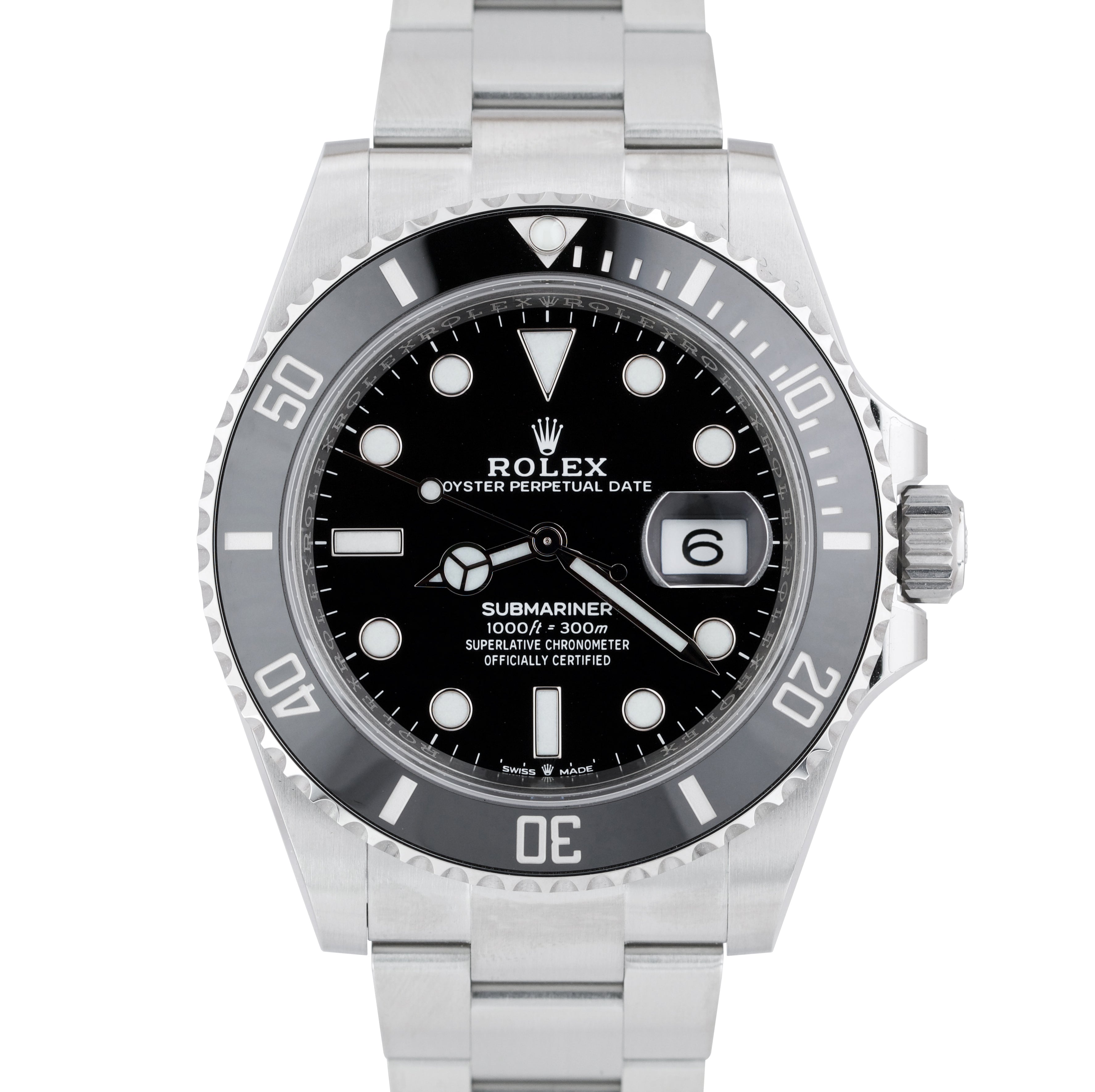 BRAND NEW 2020 CARD Rolex Submariner 41 Date Steel Black Ceramic Watch 126610 LN