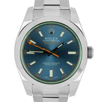 MINT 2020 Rolex Milgauss Z-Blue Green Anniversary 116400 GV Stainless Watch