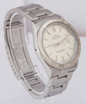 UNPOLISHED Rolex DateJust 36mm Turn-O-Graph Silver Dial Stainless Watch 16264