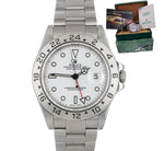 2000 Rolex Explorer II Polar White P Stainless Steel 40mm GMT SEL 16570 Watch