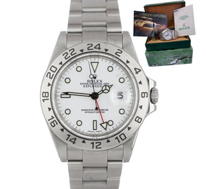 2000 Rolex Explorer II Polar White P Stainless Steel 40mm GMT SEL 16570 Watch