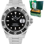 Rolex Submariner Date Tritium 16610 40mm Black Stainless Steel Watch BOX PAPERS