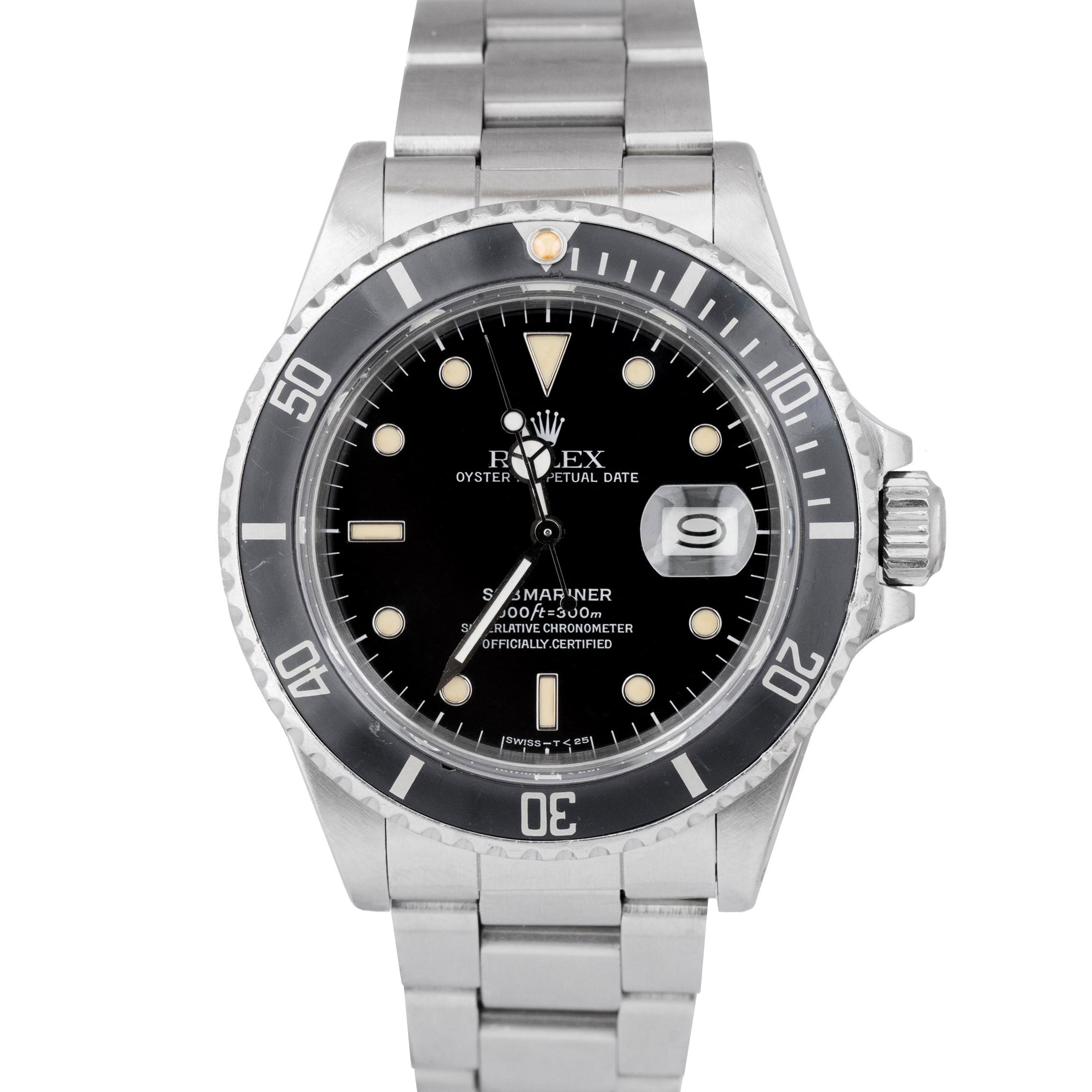 Rolex Submariner Date 16800 Black Dial Stainless Steel Automatic Watch