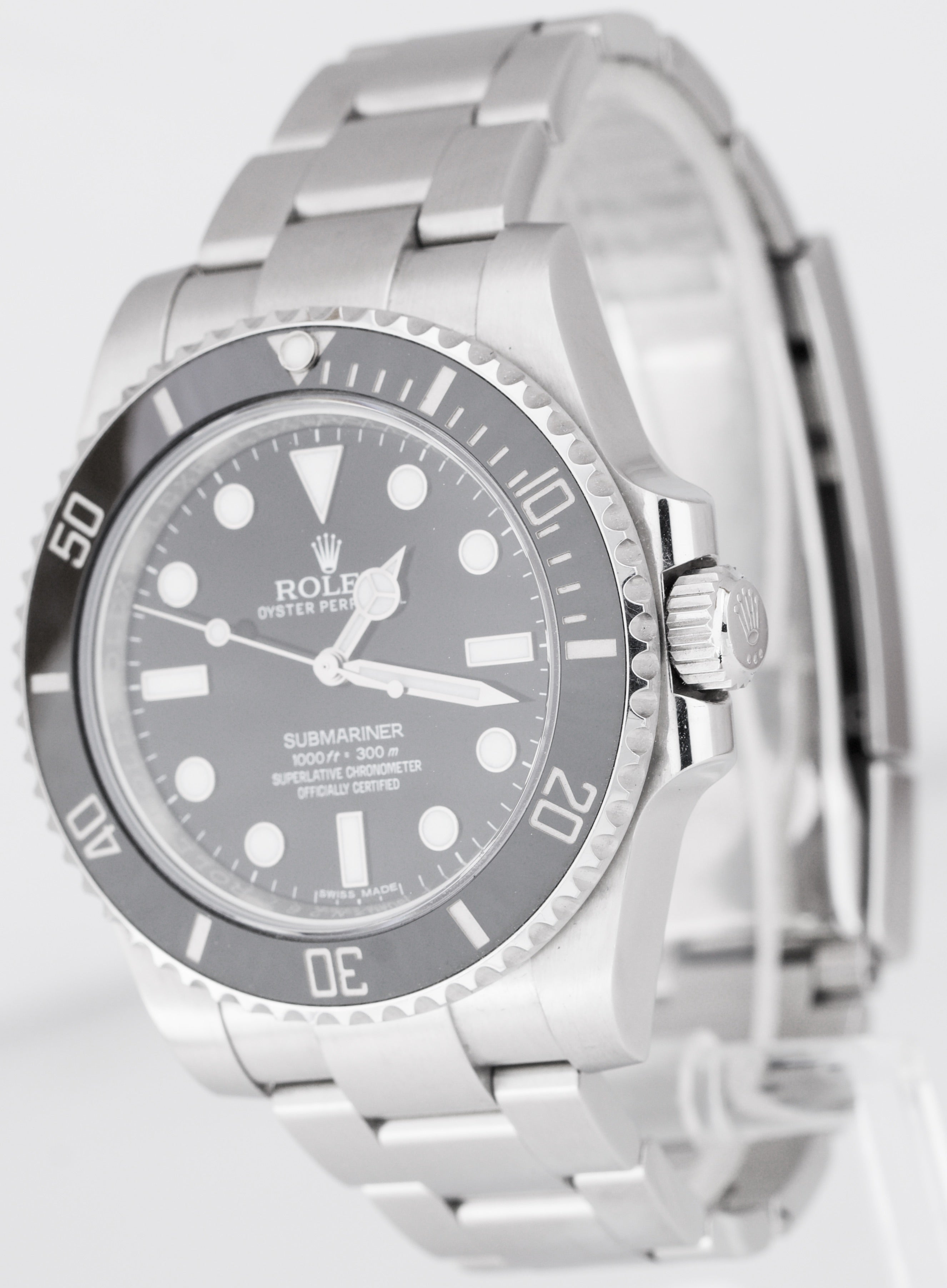 2019 UNPOLISHED Rolex Submariner No-Date Stainless Steel 40mm Watch 114060 B+P