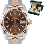 2018 Rolex DateJust 41 II 126331 Brown Everose Gold 18K Two-Tone Jubilee Watch