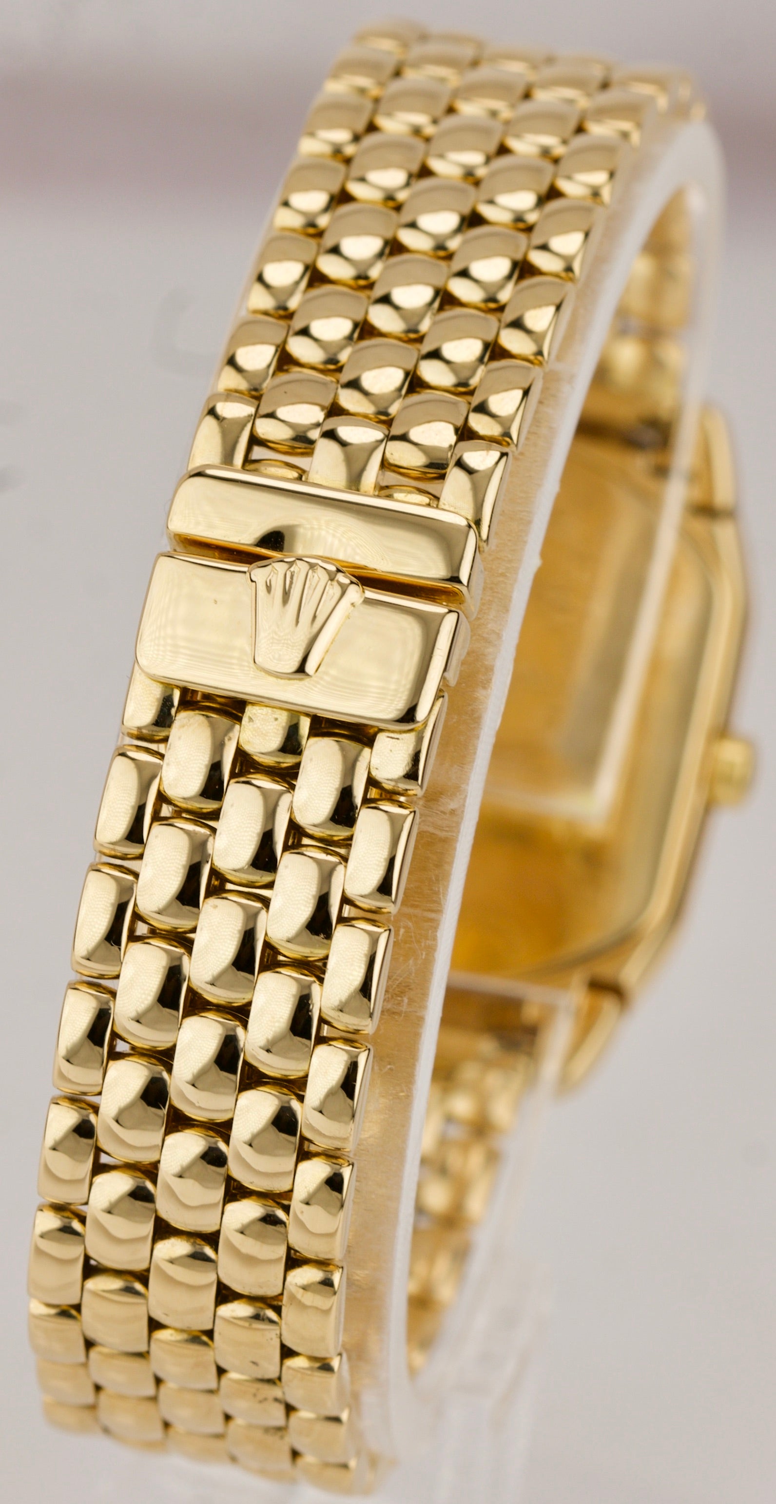 Rolex Cellini Geneve 24mm 18K Yellow Gold Champagne Roman Dial Quartz Watch 6631