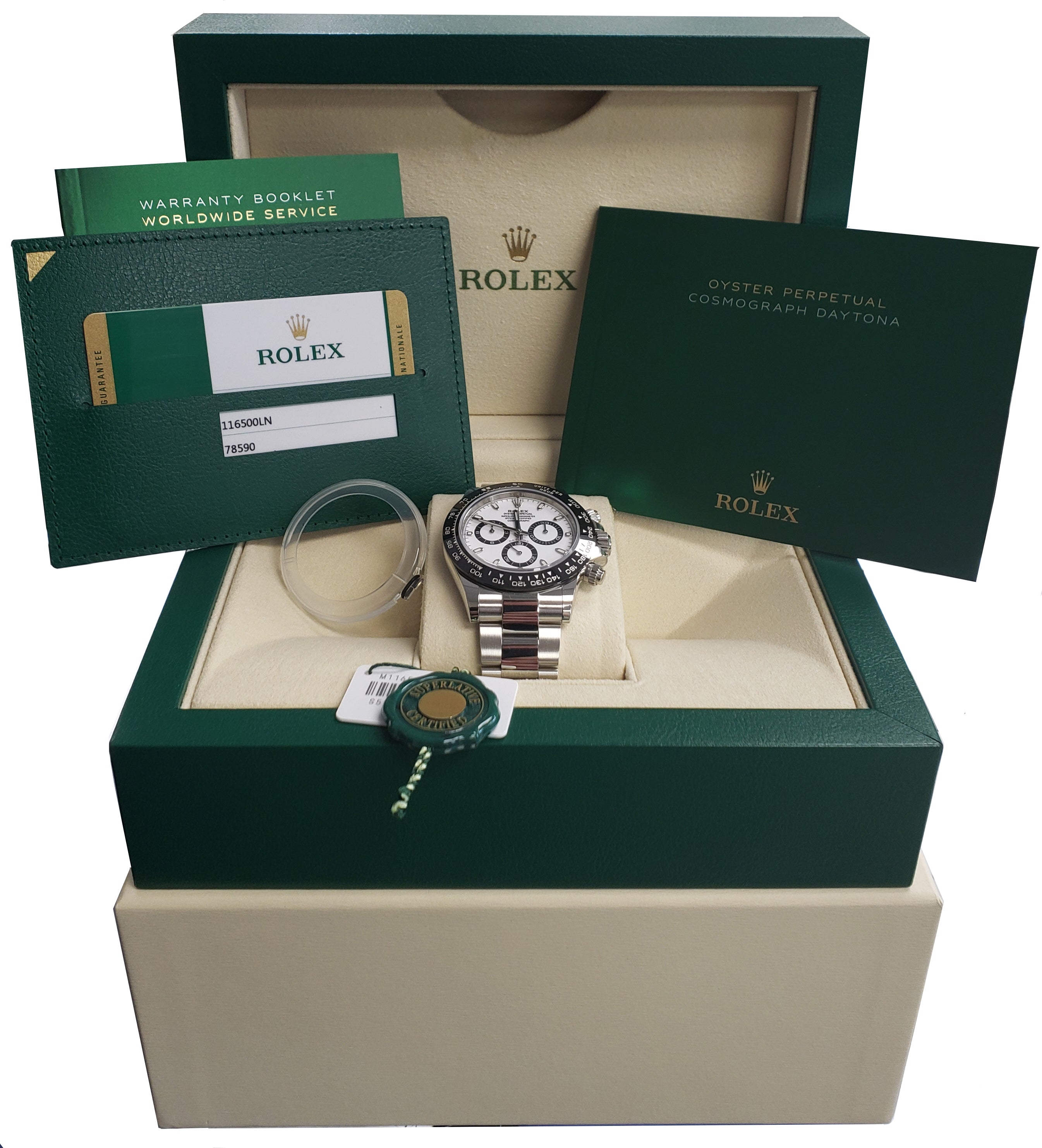 2019 UNWORN Rolex Daytona Cosmograph PANDA 116500 LN Ceramic White 40mm Watch