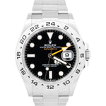 UNPOL. 2022 Rolex Explorer II Black Stainless Steel 42mm Date Watch 226570 B&P
