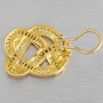 Rare Tiffany & Co. Angela Cummings 18k Gold Diamond Pretzel 1.50ctw Earrings 1"
