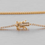 Modern 14k Yellow Gold 108 Stone G VS Diamond Tennis Bracelet 1.25ctw 7"