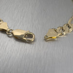 14k Yellow Gold Figaro Link Chain Bracelet 8.75" 18.7 grams 8.15mm ITALY