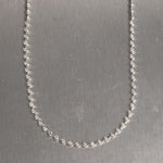 18k White Gold Round Diamond Halfway Tennis Necklace 1.80ctw H VS2 17"