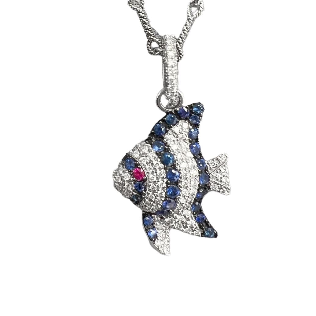 21154d - Petite Diamond Fish Hook Necklace – Lone Palm