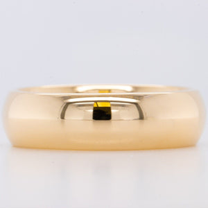 Domed 14k Yellow Gold Comfort Fit 6mm Wedding Band 7.7 grams Ring Size 6.75