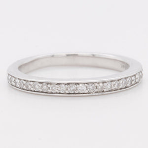 14k White Gold Diamond Wedding Band 0.22ctw Ring Size 5.75