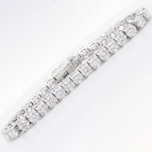14k White Gold Diamond Tennis Bracelet 12.27ctw G SI1 6.50" 18.9g