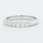 14k White Gold Diamond 7 Stone Wedding Band 0.27ctw G VS1 Ring Size 4.5