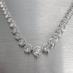 14k White Gold Round Diamond Graduated Tennis Necklace 6.25ctw G VS2-SI1 16"